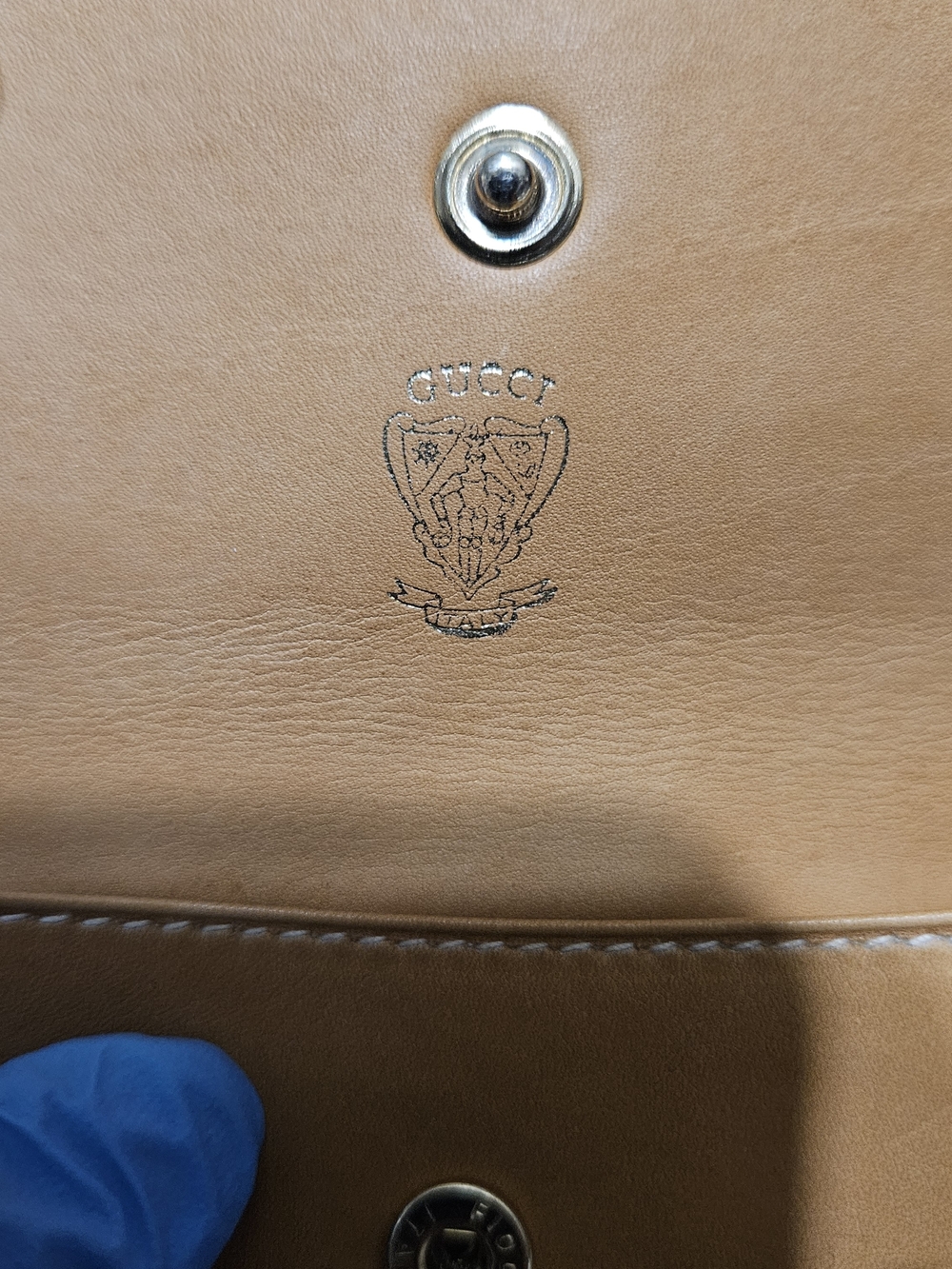 Authentic Gucci Vintage Leather Canvas Wallet - Picture 9 of 14